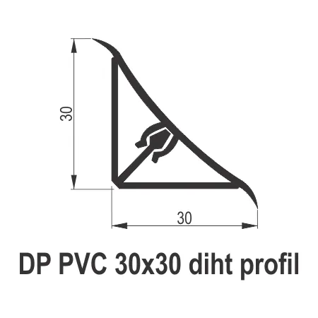 DP 30x30 PVC diht profili za radne ploče
