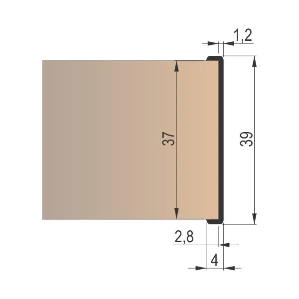 KP 1029E/36,0mm kant profil