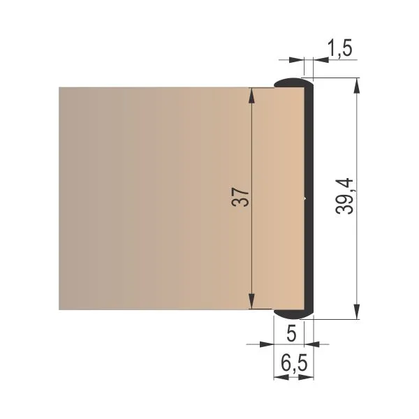 KP 1029G/36,0mm kant profil