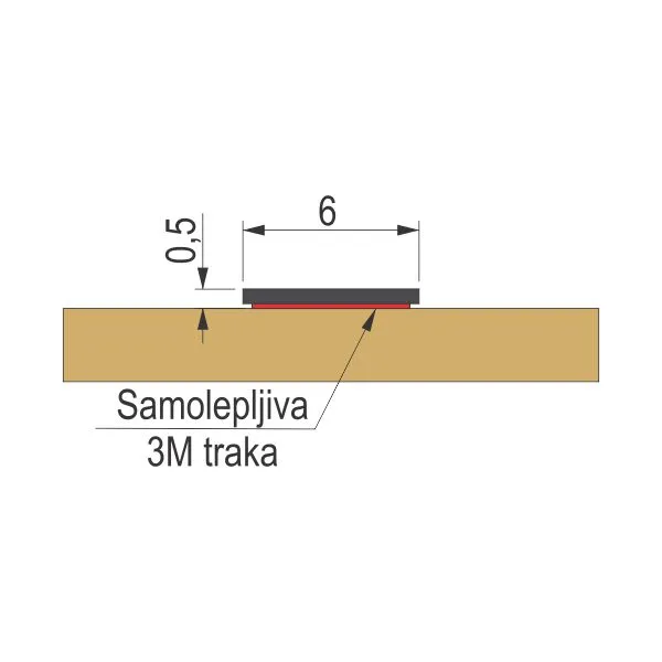FLAH 6x0,5mm dekorativni profili - samolepljivi