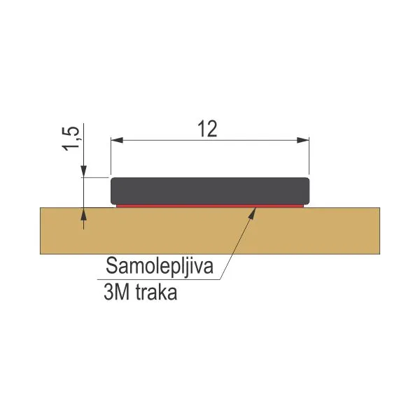 FLAH 12x1,5mm dekorativni profili - samolepljivi