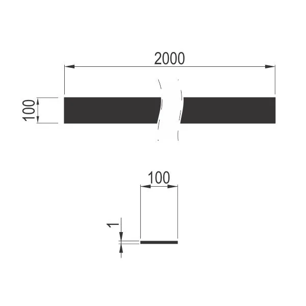 FLAH 100x1mm dekorativni profili