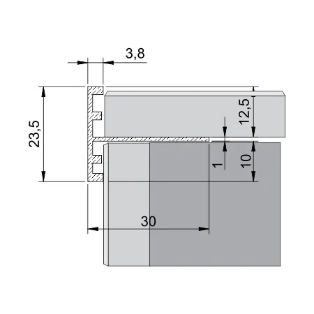 KG Al 10-12mm ger profil za stepenište