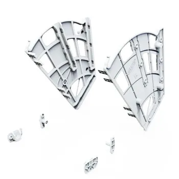 UP shoe rack 2-row matte silver