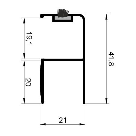 RU 39N rukohvati za klizna vrata